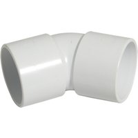 FloPlast Solvent Weld Waste Bend - 135 Degree x 50mm White