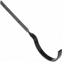 Cast Iron Deep Half Round Gutter Rafter Bracket - 100mm Galvanised Black Painted