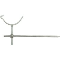 Cast Iron Beaded Half Round Gutter Rise andamp; Fall Bracket - 150mm Black