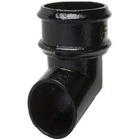 Cast Iron Round Downpipe Non-Eared Shoe - 150mm Black