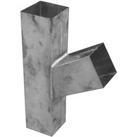 Zinc Square Downpipe Branch - 80mm x 80mm