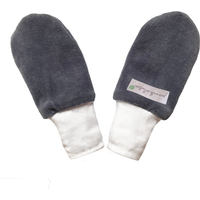 Organic Mittens - Grey (pack of 2 pairs)