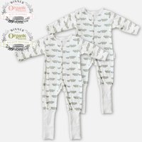 Winter Sleepsuit With Padded Sleeves (2pk) - Hippo