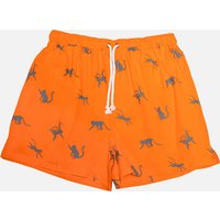 Mens Swimming Trunks - Neon Orange