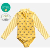 Long Sleeve Swimming Costume - Yellow