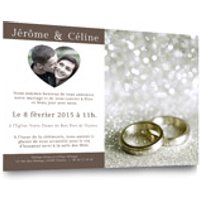 Faire-part de mariage en puzzle - 8 exemplaires - modèle 2