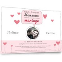 Faire-part de mariage en puzzle - 8 exemplaires - modèle 9
