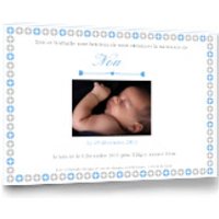 Faire-part de naissance en puzzle - 8 exemplaires - modèle 16