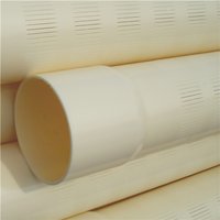 Pvc bron filterbuis, met aangevormde lijmmof, per lengte-110 x 4,2 mm, 0,6 mm perforatie, 10 bar, L = 5 mtr