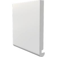 250mm White Bullnose Fascia Board - 18mm x 5mtr - Pack of 2