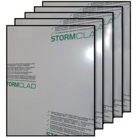 Rigid/ Solid PVC Hygiene Cladding Sheet - 1220mm x 2440mm x 2.5mm White - Pack of 5