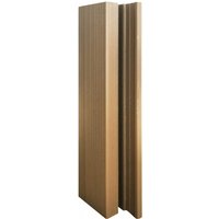 Composite Slatted Cladding External Corner - 56mm x 49.5mm x 3.6mtr Teak