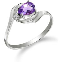 Click to view product details and reviews for Amethyst Diamond Priya Flare Engagement Ring in Sterling Silver.