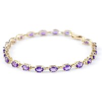 Click to view product details and reviews for Amethyst Stella Infinite Tennis Bracelet in 9ct Gold.