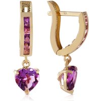 Click to view product details and reviews for Amethyst Farrah Mosaic Heart Drop Earrings in 9ct Gold.