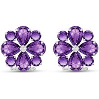 Click to view product details and reviews for Amethyst Nora Sunflower Stud Earrings In 9ct White Gold. Click to view product details and reviews for Amethyst Nora Sunflower Stud Earrings In 9ct White Gold.