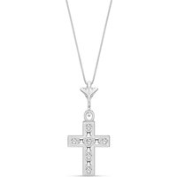 Click to view product details and reviews for Diamond Anastasia Classic Cross Pendant Necklace In 9ct White Gold. Click to view product details and reviews for Diamond Anastasia Classic Cross Pendant Necklace In 9ct White Gold.