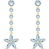 Click to view product details and reviews for Aquamarine Florence Daisy Drop Earrings in 9ct Gold.