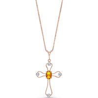 Click to view product details and reviews for Citrine Diamond Maria Abstract Cross Pendant Necklace In 9ct Rose Gold. Click to view product details and reviews for Citrine Diamond Maria Abstract Cross Pendant Necklace In 9ct Rose Gold.