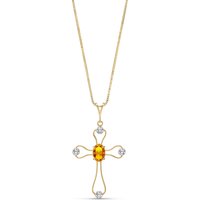 Click to view product details and reviews for Citrine Diamond Maria Abstract Cross Pendant Necklace In 9ct Gold. Click to view product details and reviews for Citrine Diamond Maria Abstract Cross Pendant Necklace In 9ct Gold.