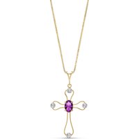 Click to view product details and reviews for Amethyst Diamond Maria Abstract Cross Pendant Necklace In 9ct Gold. Click to view product details and reviews for Amethyst Diamond Maria Abstract Cross Pendant Necklace In 9ct Gold.