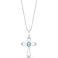 Click to view product details and reviews for Aquamarine Diamond Maria Abstract Cross Pendant Necklace In 9ct White Gold. Click to view product details and reviews for Aquamarine Diamond Maria Abstract Cross Pendant Necklace In 9ct White Gold.