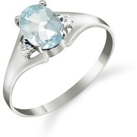 Click to view product details and reviews for Aquamarine Diamond Zoe Embellished Solitaire Engagement Ring in 9ct White Gold.