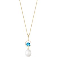 Click to view product details and reviews for Pearl Blue Topaz Ayla Belle Drop Pendant Necklace In 9ct Gold. Click to view product details and reviews for Pearl Blue Topaz Ayla Belle Drop Pendant Necklace In 9ct Gold.