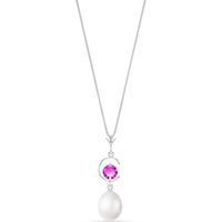 Click to view product details and reviews for Pearl Pink Topaz Ayla Belle Drop Pendant Necklace In 9ct White Gold. Click to view product details and reviews for Pearl Pink Topaz Ayla Belle Drop Pendant Necklace In 9ct White Gold.