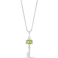 Click to view product details and reviews for Peridot Athens Key Charm Pendant Necklace In 9ct White Gold. Click to view product details and reviews for Peridot Athens Key Charm Pendant Necklace In 9ct White Gold.
