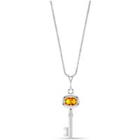 Click to view product details and reviews for Citrine Athens Key Charm Pendant Necklace In 9ct White Gold. Click to view product details and reviews for Citrine Athens Key Charm Pendant Necklace In 9ct White Gold.