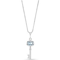 Click to view product details and reviews for Aquamarine Athens Key Charm Pendant Necklace In 9ct White Gold. Click to view product details and reviews for Aquamarine Athens Key Charm Pendant Necklace In 9ct White Gold.
