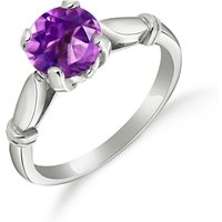 QP Jewellers Amethyst Anoushka Solitaire Engagement Ring in Sterling Silver