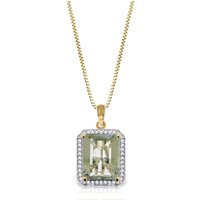 Click to view product details and reviews for Green Amethyst Diamond Lilibet Signature Halo Pendant Necklace In 9ct Gold. Click to view product details and reviews for Green Amethyst Diamond Lilibet Signature Halo Pendant Necklace In 9ct Gold.