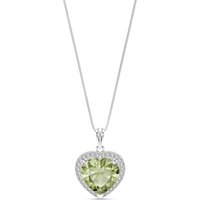 Click to view product details and reviews for Green Amethyst Diamond Melody Signature Halo Pendant Necklace In 9ct White Gold. Click to view product details and reviews for Green Amethyst Diamond Melody Signature Halo Pendant Necklace In 9ct White Gold.