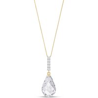 Click to view product details and reviews for White Topaz Diamond Avery Embellished Drop Pendant Necklace In 9ct Gold. Click to view product details and reviews for White Topaz Diamond Avery Embellished Drop Pendant Necklace In 9ct Gold.
