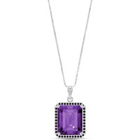 Click to view product details and reviews for Amethyst Black Diamond Lilibet Signature Halo Pendant Necklace In 9ct White Gold. Click to view product details and reviews for Amethyst Black Diamond Lilibet Signature Halo Pendant Necklace In 9ct White Gold.