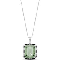 Click to view product details and reviews for Green Amethyst Black Diamond Lilibet Signature Halo Pendant Necklace In 9ct White Gold. Click to view product details and reviews for Green Amethyst Black Diamond Lilibet Signature Halo Pendant Necklace In 9ct White Gold.