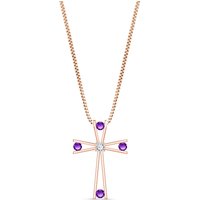 Click to view product details and reviews for Amethyst Diamond Eva Abstract Cross Pendant Necklace In 9ct Rose Gold. Click to view product details and reviews for Amethyst Diamond Eva Abstract Cross Pendant Necklace In 9ct Rose Gold.