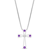Click to view product details and reviews for Amethyst Diamond Eva Abstract Cross Pendant Necklace In 9ct White Gold. Click to view product details and reviews for Amethyst Diamond Eva Abstract Cross Pendant Necklace In 9ct White Gold.