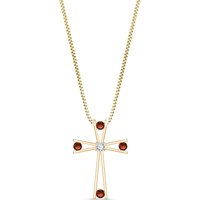 Click to view product details and reviews for Garnet Diamond Eva Abstract Cross Pendant Necklace In 9ct Gold. Click to view product details and reviews for Garnet Diamond Eva Abstract Cross Pendant Necklace In 9ct Gold.