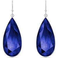 Click to view product details and reviews for Sapphire Sylvie Contemporary Drop Earrings in 9ct White Gold.