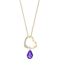Click to view product details and reviews for Amethyst Diamond Embellished Drop Pendant Necklace In 9ct Gold. Click to view product details and reviews for Amethyst Diamond Embellished Drop Pendant Necklace In 9ct Gold.