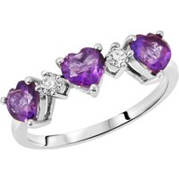 Click to view product details and reviews for Amethyst Diamond Victoria Trio Heart Ring In Sterling Silver. Click to view product details and reviews for Amethyst Diamond Victoria Trio Heart Ring In Sterling Silver.