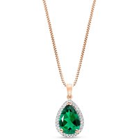 Click to view product details and reviews for Emerald Diamond Cerise Prominent Halo Pendant Necklace In 9ct Rose Gold. Click to view product details and reviews for Emerald Diamond Cerise Prominent Halo Pendant Necklace In 9ct Rose Gold.