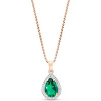 Click to view product details and reviews for Emerald Diamond Cerise Halo Pendant Necklace In 9ct Rose Gold. Click to view product details and reviews for Emerald Diamond Cerise Halo Pendant Necklace In 9ct Rose Gold.
