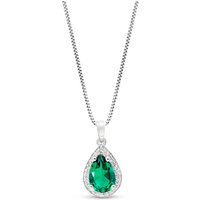 Click to view product details and reviews for Emerald Diamond Cerise Halo Pendant Necklace In 9ct White Gold. Click to view product details and reviews for Emerald Diamond Cerise Halo Pendant Necklace In 9ct White Gold.