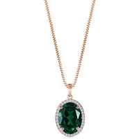 Click to view product details and reviews for Emerald Diamond Eve Prominent Halo Pendant Necklace In 9ct Rose Gold. Click to view product details and reviews for Emerald Diamond Eve Prominent Halo Pendant Necklace In 9ct Rose Gold.