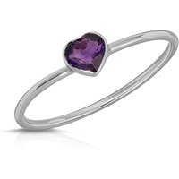Click to view product details and reviews for Heart Shaped Amethyst Ring In 9ct White Gold. Click to view product details and reviews for Heart Shaped Amethyst Ring In 9ct White Gold.