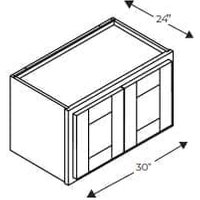 Rararta Get 26% Off Stylish White Shaker Wall Fridge Cabinet with Two Doors